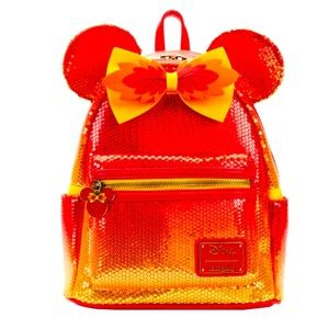 LOUNGEFLY DISNEY MINNIE MOUSE EXCLUSIVE FALL SEQUINS OMBRÉ